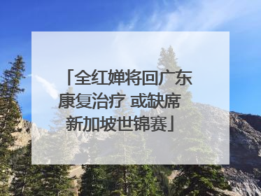 全红婵将回广东康复治疗 或缺席新加坡世锦赛
