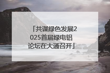 共谋绿色发展2025首届绿电铝论坛在大通召开