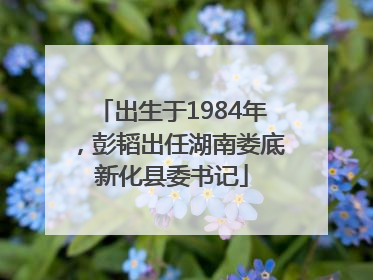 出生于1984年，彭韬出任湖南娄底新化县委书记