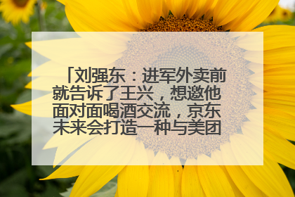 刘强东：进军外卖前就告诉了王兴，想邀他面对面喝酒交流，京东未来会打造一种与美团不同的商业模式