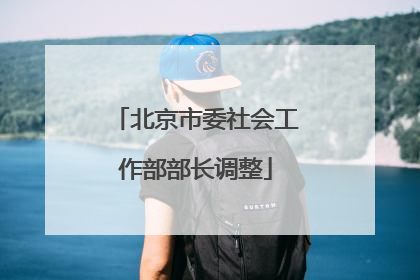北京市委社会工作部部长调整