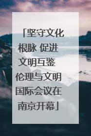 坚守文化根脉 促进文明互鉴 伦理与文明国际会议在南京开幕