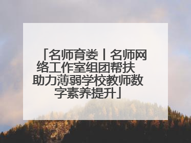 名师育娄丨名师网络工作室组团帮扶 助力薄弱学校教师数字素养提升