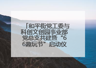 和平街党工委与科创文创园事业部党总支共建暨“66趣玩节”启动仪式隆重举行