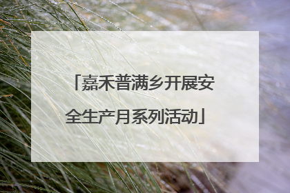 嘉禾普满乡开展安全生产月系列活动