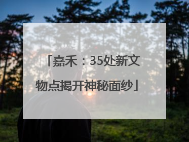 嘉禾：35处新文物点揭开神秘面纱