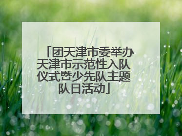 团天津市委举办天津市示范性入队仪式暨少先队主题队日活动