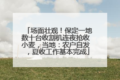 场面壮观！保定一地数十台收割机连夜抢收小麦，当地：农户自发，夏收工作基本完成