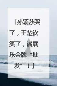 孙颖莎哭了，王楚钦笑了，潘展乐金牌“批发”！