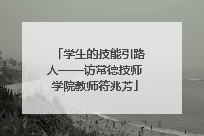 学生的技能引路人——访常德技师学院教师符兆芳
