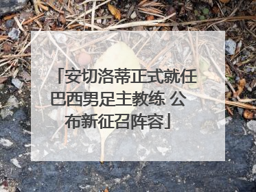 安切洛蒂正式就任巴西男足主教练 公布新征召阵容