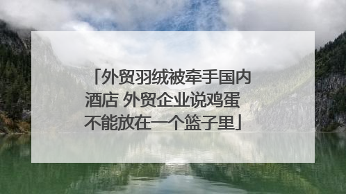 外贸羽绒被牵手国内酒店 外贸企业说鸡蛋不能放在一个篮子里