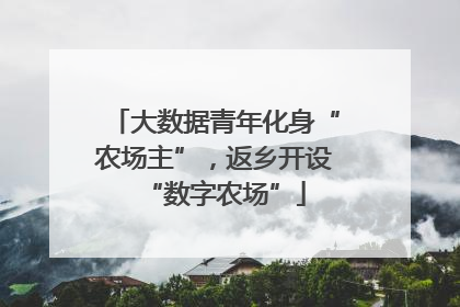 大数据青年化身“农场主”，返乡开设“数字农场”
