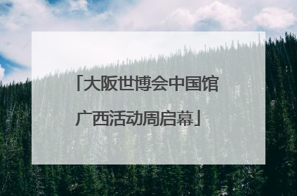 大阪世博会中国馆广西活动周启幕