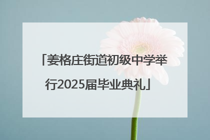 姜格庄街道初级中学举行2025届毕业典礼