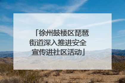 徐州鼓楼区琵琶街道深入推进安全宣传进社区活动