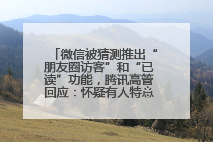 微信被猜测推出“朋友圈访客”和“已读”功能，腾讯高管回应：怀疑有人特意反复翻炒流量