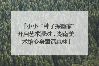 小小“种子探险家”开启艺术派对，湖南美术馆变身童话森林