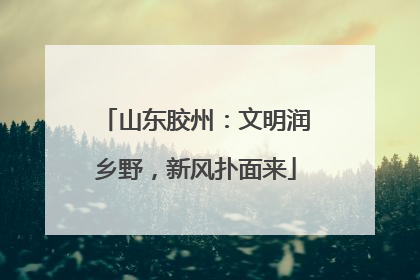 山东胶州：文明润乡野，新风扑面来