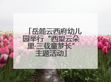 岳麓云西府幼儿园举行“西望云朵里·三载童梦长”主题活动