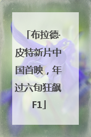 布拉德·皮特新片中国首映，年过六旬狂飙F1