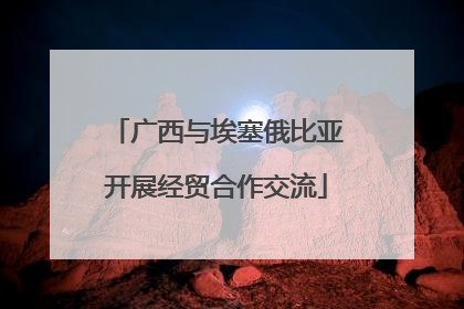 广西与埃塞俄比亚开展经贸合作交流