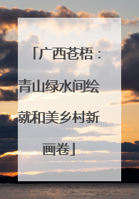 广西苍梧：青山绿水间绘就和美乡村新画卷