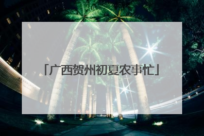 广西贺州初夏农事忙