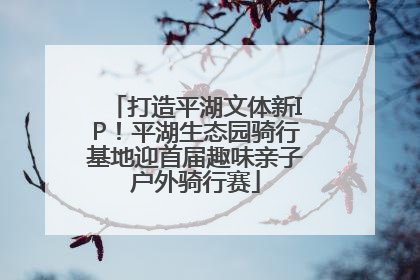打造平湖文体新IP！平湖生态园骑行基地迎首届趣味亲子户外骑行赛