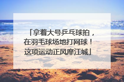 拿着大号乒乓球拍，在羽毛球场地打网球！这项运动正风靡江城