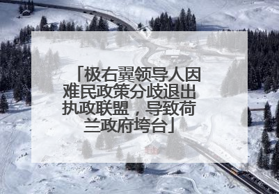 极右翼领导人因难民政策分歧退出执政联盟，导致荷兰政府垮台