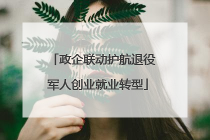 政企联动护航退役军人创业就业转型