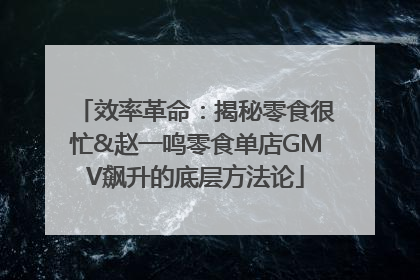 效率革命：揭秘零食很忙&赵一鸣零食单店GMV飙升的底层方法论