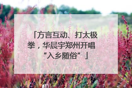 方言互动、打太极拳，华晨宇郑州开唱“入乡随俗”
