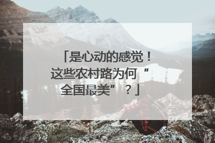 是心动的感觉！这些农村路为何“全国最美”？