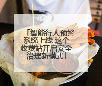 智能行人预警系统上线 这个收费站开启安全治理新模式