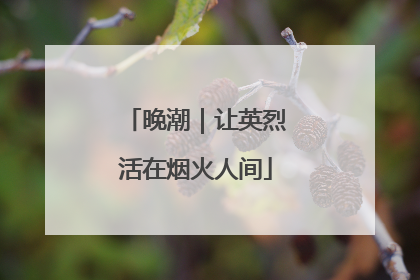 晚潮｜让英烈活在烟火人间