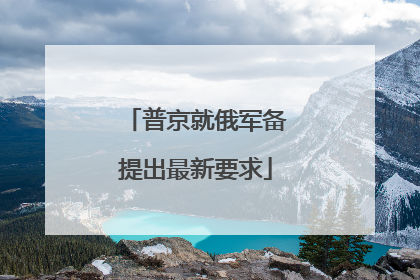 普京就俄军备提出最新要求