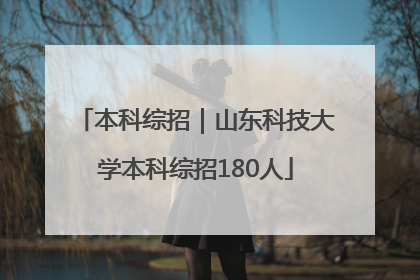 本科综招｜山东科技大学本科综招180人