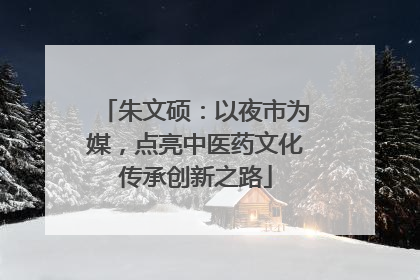 朱文硕：以夜市为媒，点亮中医药文化传承创新之路