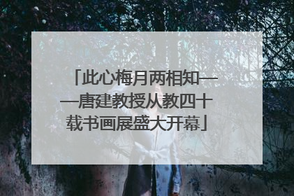 此心梅月两相知——唐建教授从教四十载书画展盛大开幕
