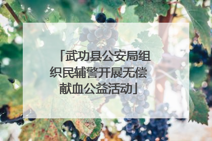 武功县公安局组织民辅警开展无偿献血公益活动