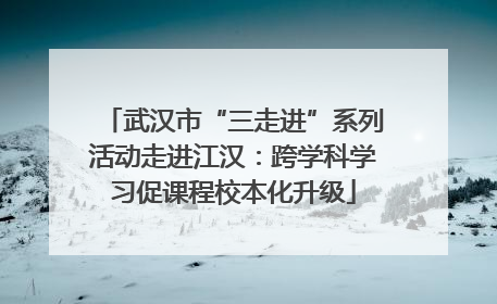 武汉市“三走进”系列活动走进江汉：跨学科学习促课程校本化升级