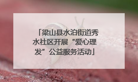 梁山县水泊街道秀水社区开展“爱心理发”公益服务活动