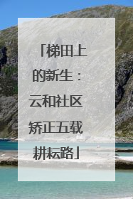 梯田上的新生：云和社区矫正五载耕耘路