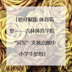榜样赋能 体育筑梦——吉林体育学院“冠军”支教点燃中小学生梦想