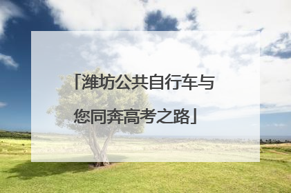 潍坊公共自行车与您同奔高考之路