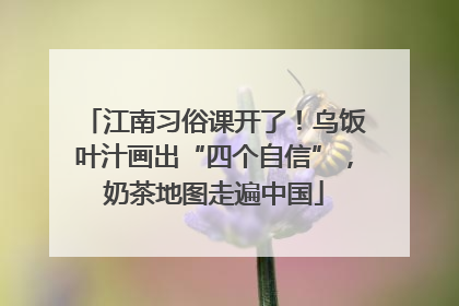 江南习俗课开了！乌饭叶汁画出“四个自信”，奶茶地图走遍中国