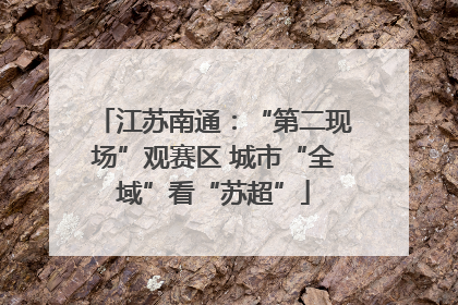 江苏南通：“第二现场”观赛区 城市“全域”看“苏超”
