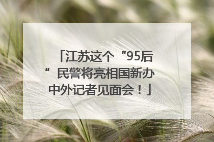 江苏这个“95后”民警将亮相国新办中外记者见面会！